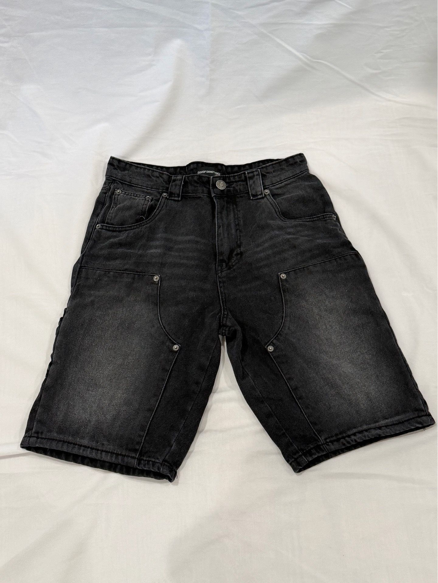 Good For Nothing Mens Black Denim Shorts