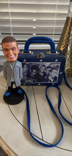 Justin Timberlake 2001 NSYNC Bobblehead  & Tin Box