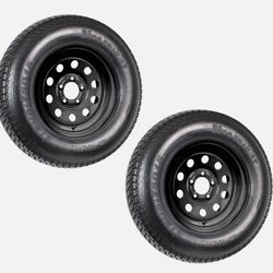New 205/75-15 Trailer Wheels And Tires 5 Lug $200 Per Set Of 2