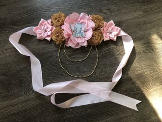 Maternity Sash/ Baby Shower Ideas/ Cinto De Maternidad/ Baby Shower Belt/ Hecho A Mano/ Handmade