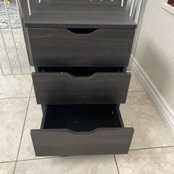 New And Assembled 3 Drawer Dresser Mobile Cabinet Under Desk Storage  