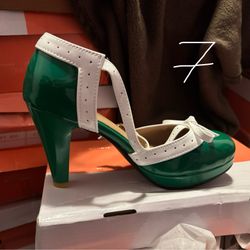 Size 7 Green Heels 