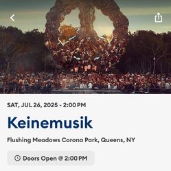 Keinemusik on July 26th In Flushing Meadows Corona Park, Queens NY