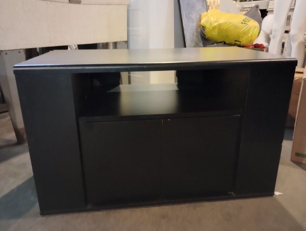 Solid Black TV Stand Entertainment Center 36" X 20" X 22"