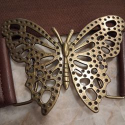 Beautiful unique elastic belt with  butterfly buckle
