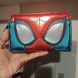 NWT Loungefly Spider-Man Wallet - Holographic Eyes
