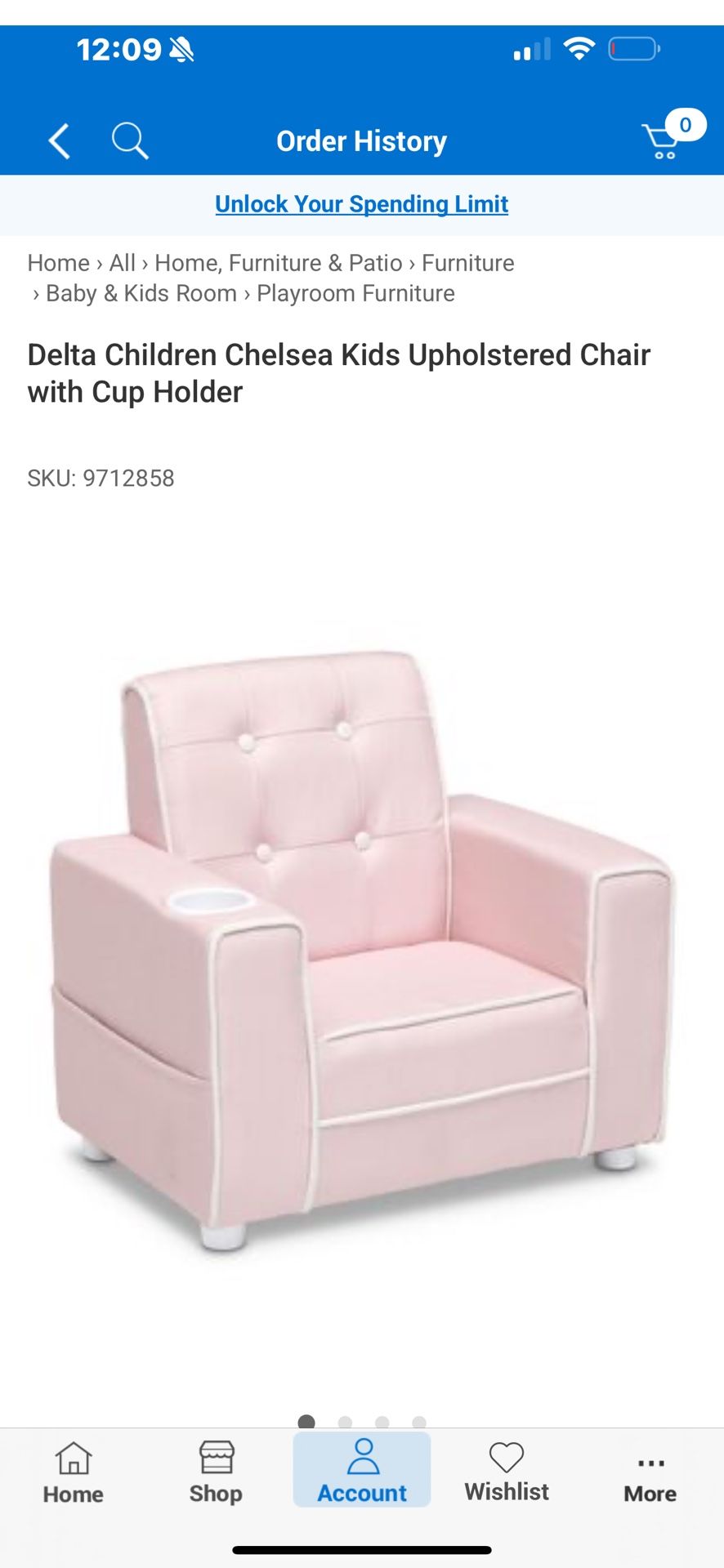 Pink Chair With Cup Holder Children Delta