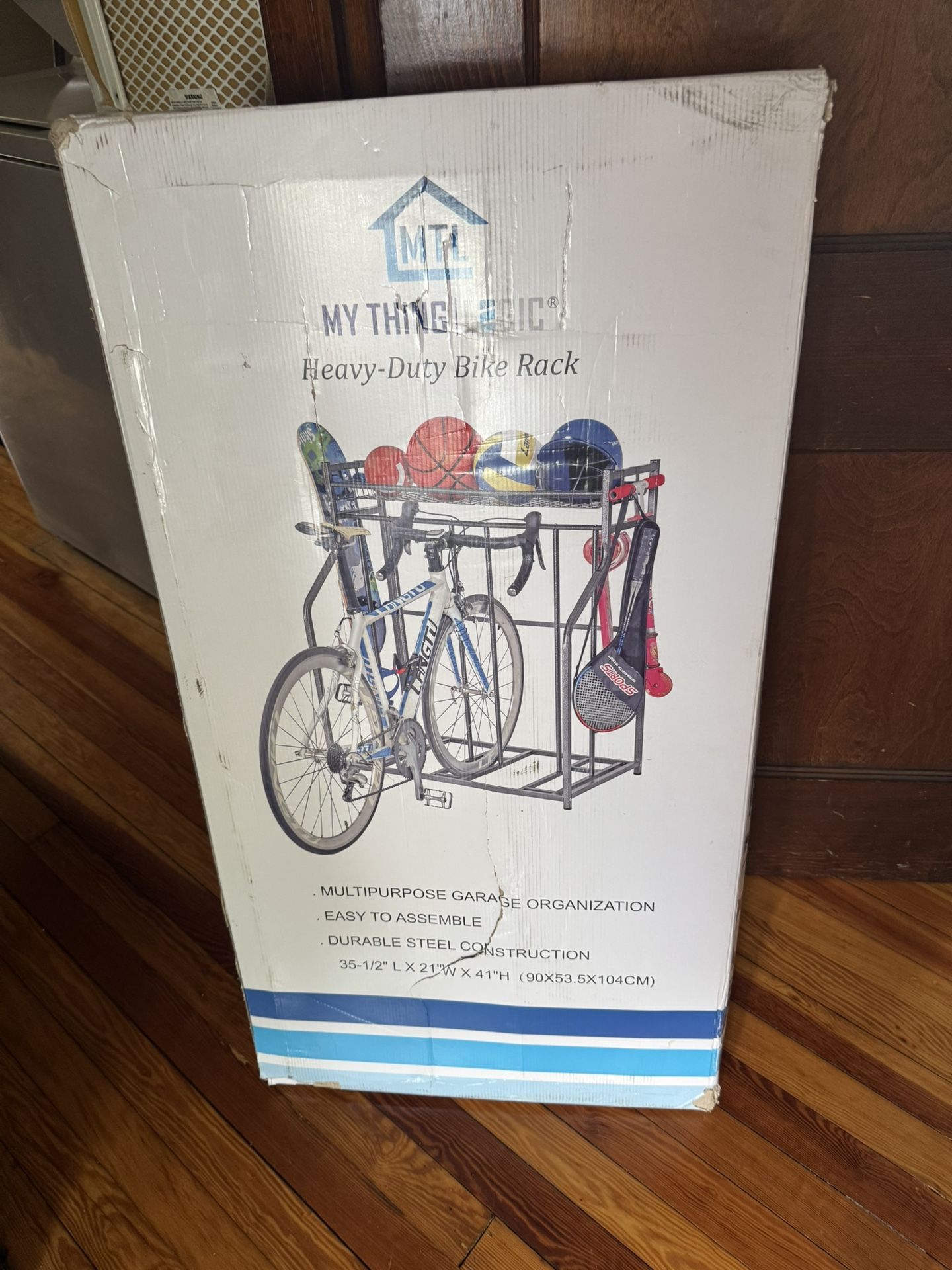 Mythinglogic Garage Bike Rack Baskets Collection Organizer Bike Storage Bike Rack Garage Grey