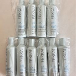 10 Bottles Vegan FEKKAI shampoo and Conditioner New (7 shampoo, 3 conditioner)