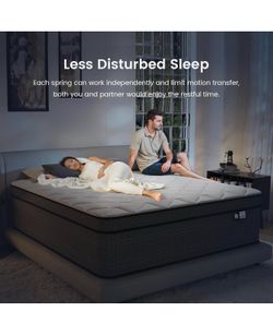 Ruoyson Full Mattress, 10 Inch Firm Hybrid Full Size Mattress in a Box, Strong Edge Support, Motion Isolation, with 7-Zones Pocket Springs, Fiberglass