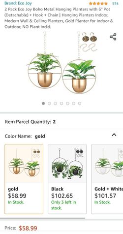 Gold Planter For Indoors and Outdoors