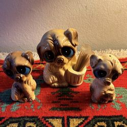 Juego Perritos Porcelana 