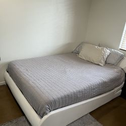 Full Bed Frame And Box Spring. 