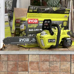 Ryobi 14 in. 40-Volt Brushless Lithium-Ion Cordless Chainsaw
