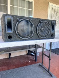 MTX Blue Thunder Dual 10" Speaker Enclosure with Tweeters - Vintage Early 2000s - Works