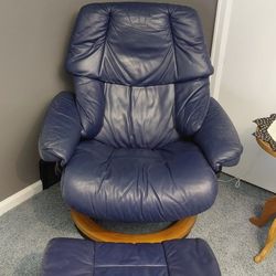  Stressless Ekornes chair Blue Leather