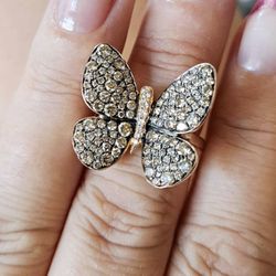 $6,000 At LeVian 1-7/8 Carat Chocolate Diamond Butterfly Ring