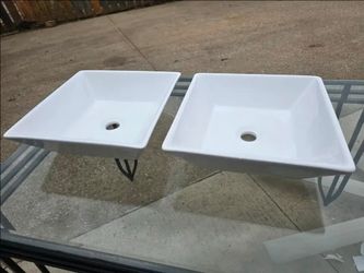 2new white vessel sinks