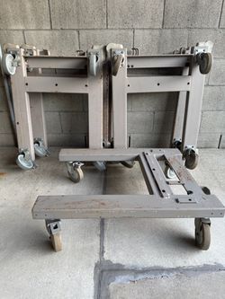Heavy Duty Metal Caster Dollies – Lot of 3