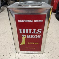 Hills Bros Coffee Tin Vintage Antique