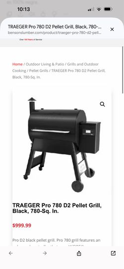 Asador y Ahumador Traeger Pro 780 (Negro, Nuevo) — ¡Conéctalo a tu teléfono por WiFi (WiFIRE®)!