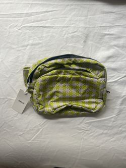 Baggu Pink & Pistachio Pixel Gingham Fanny