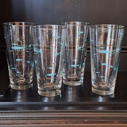 MCM LIBBEY "MEDITERRANEAN ATOMIC FISH" TUMBLERS SET