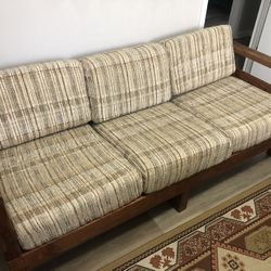 Solid Wood Frame Couch 