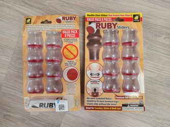 Ruby Sliders As Seen On TV - Premium Chair Covers Protect Hardwood & Tile Floors from Scratching 