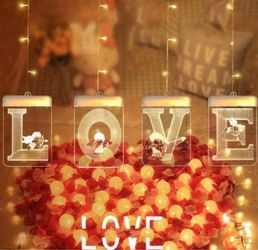 Yirepny LED Marquee Letter Lights, USB Powered Alphabet Letters Sign, Love Sign Lamp for Night Light Girls Bedroom Wedding Birthday Party Lamp Christm