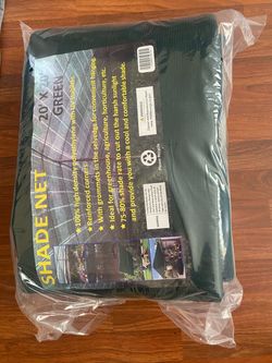 20x20’ mesh maya canopy sun shade tarp dark green