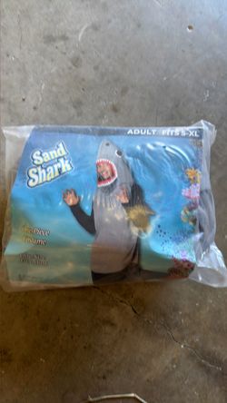 Shark costume.