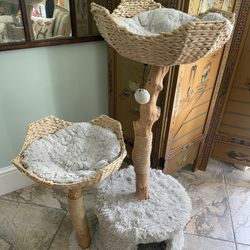 Natural Wood Kitty Condo