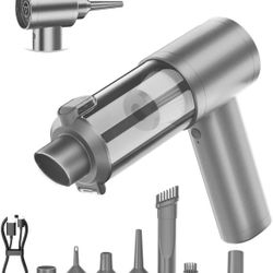 15000PA Car Vacuum Cleaner and Air Duster, High Power Handheld Vacuum Cordless Rechargeable with Multi-Nozzles, 