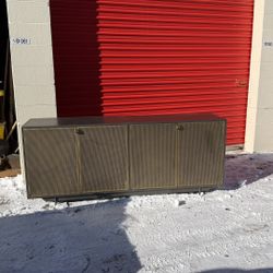 Hendrick Sideboard / Metal Storage Cabinet with Mesh Doors
