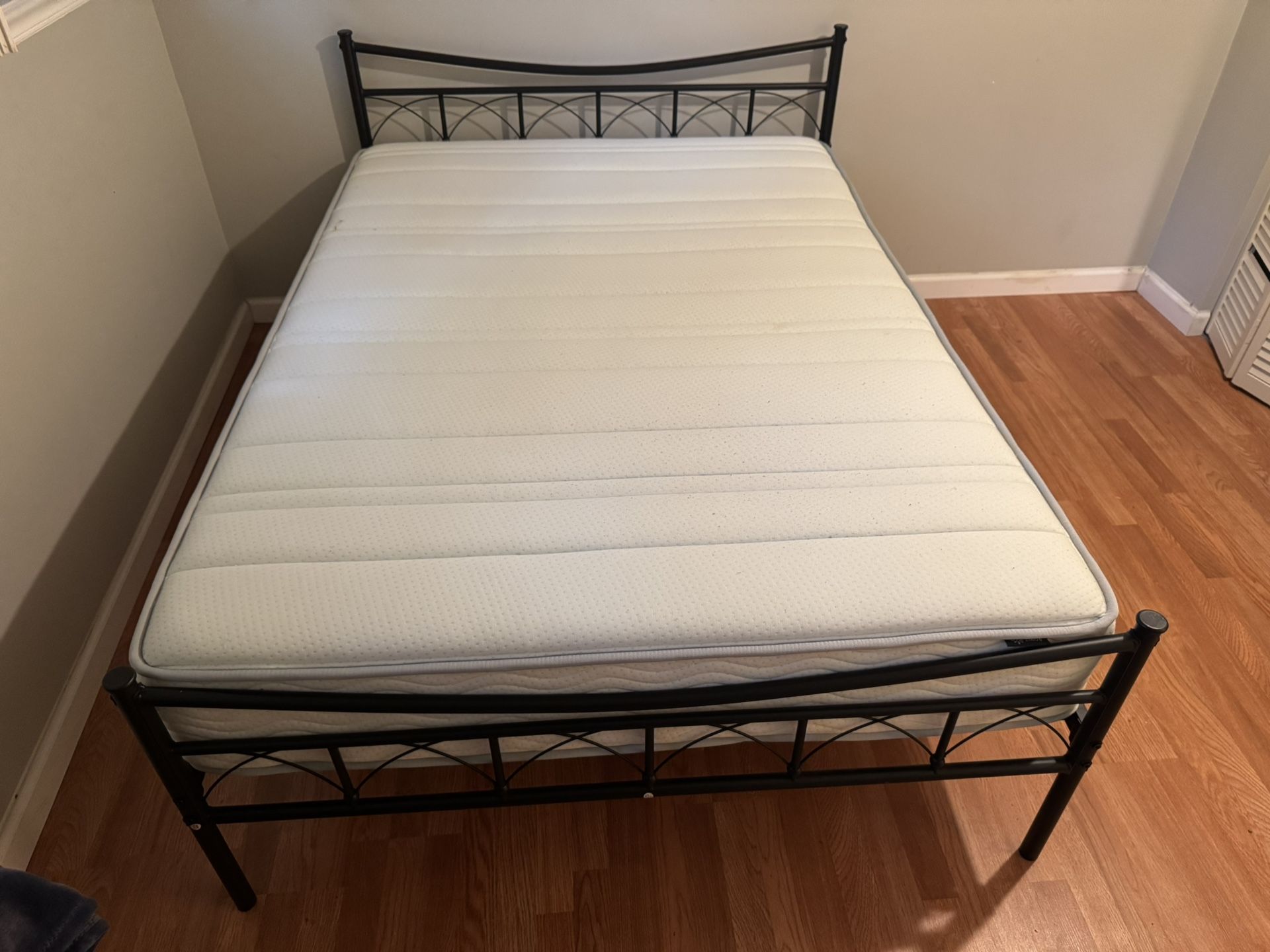 queen size bed frame and mattress
