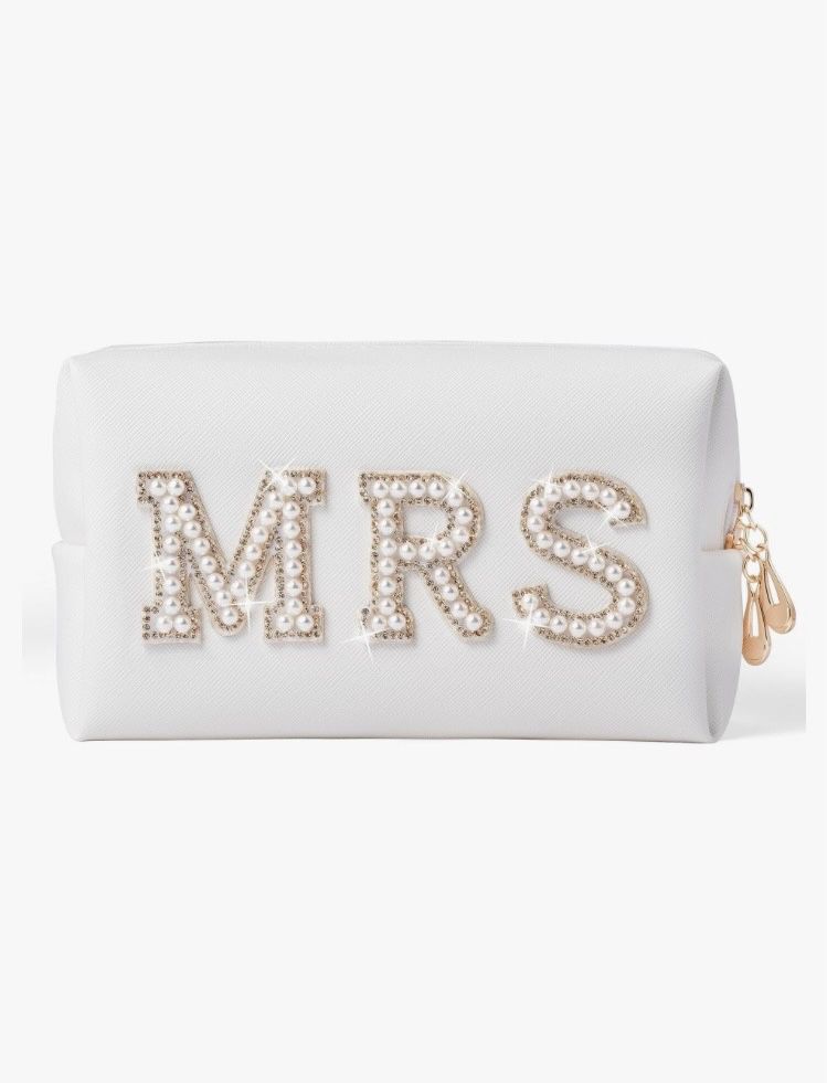 Mrs makeup bag - bride/wedding/patch