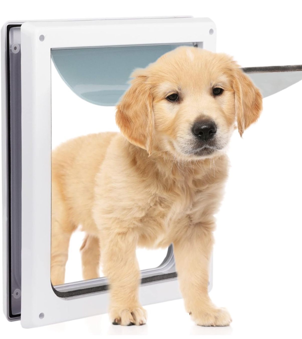 Newa 2 Ways Locking Pet Entry Door with Transparent Flap for Dogs / Cats (Medium)