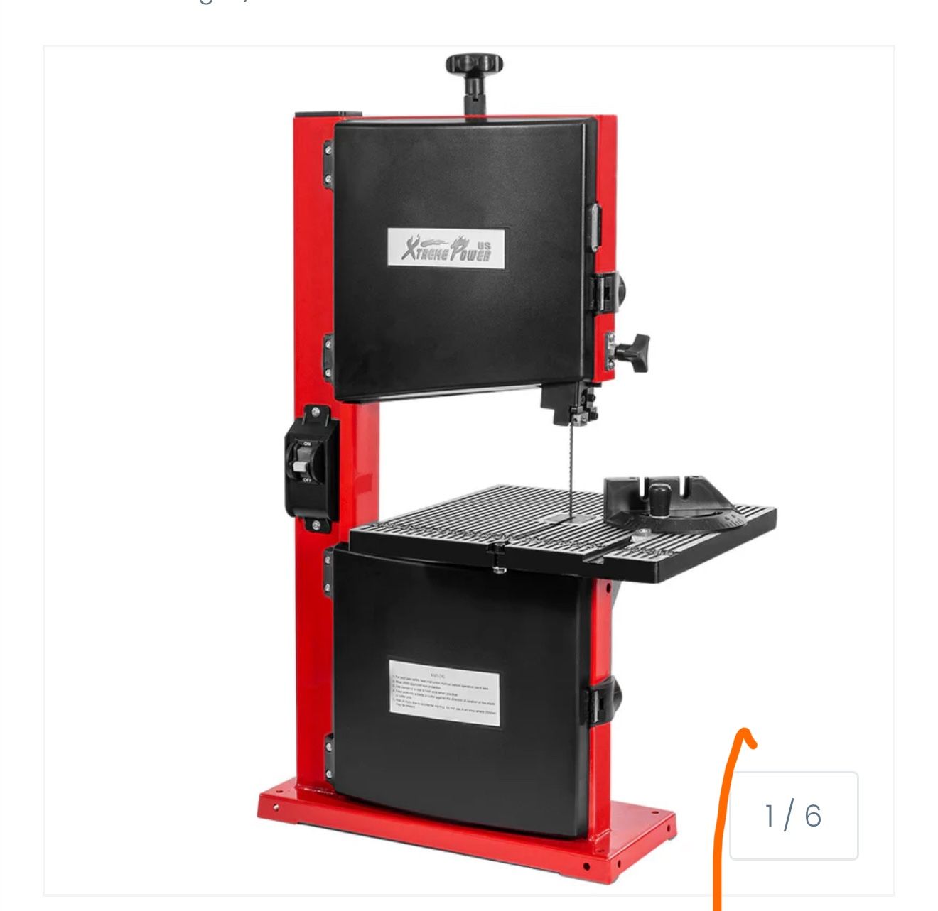 XtremepowerUS 9" Band Saw Stationary Adjustable Angle Woodworking w/ Dust Port