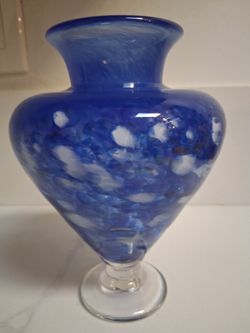 Hand Blown Art Glass Vase