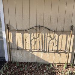 Ornate Brass Metal Headboard