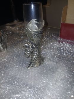 Dragon Glassware Set – Wine Glass, Beer Goblet & Shot Glass / Decorative