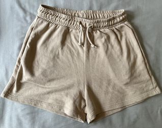 H&M Tan Athletic Shorts with Elastic Waistband