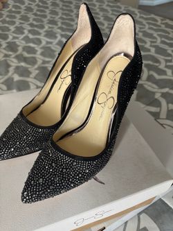 Jessica Simpson Black Crystal Embellished