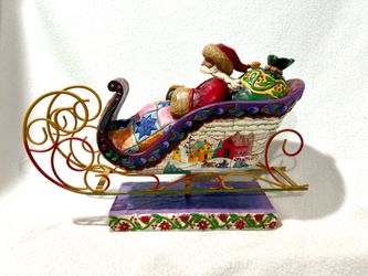 Jim Shore Santa Claus in Sleigh Christmas