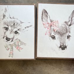 Fox And Deer Picture Frame