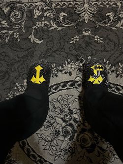 Custom Batman Cross Clogs | Black & Yellow | Rhinestone Design | All sizes Available