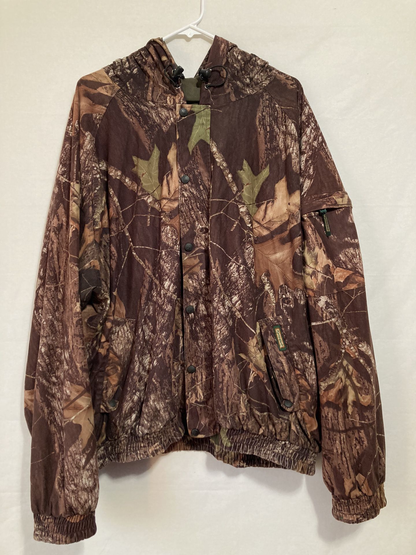Remington Hunting Jacket 3X Mossy Oak Breakup Coat Jacket Hooded Zip Front Lined