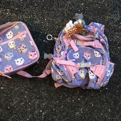 Girls Backpack With Lunch Bag 