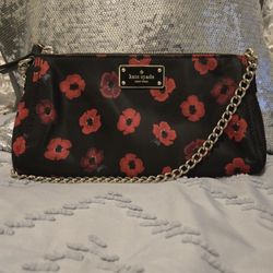 Kate Spade Black & Red Poppy Purse